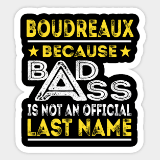 BOUDREAUX Sticker